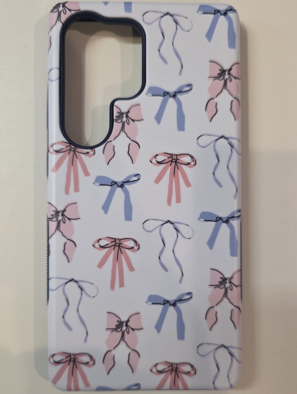 Casely Pastel Bow Pattern Phone Case - Pink & Blue